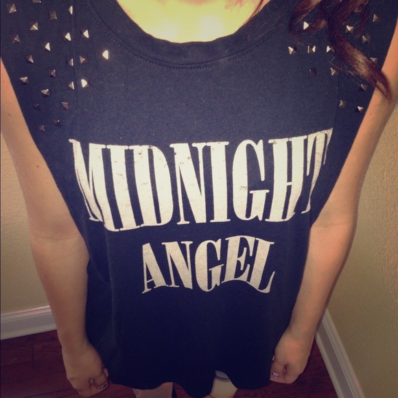 💀Midnight Angel Cutoff Top💀