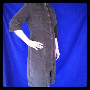 Banana Republic olive green corduroy shirt dress
