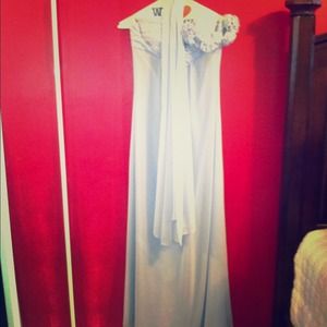 Lilac prom dress with scarf