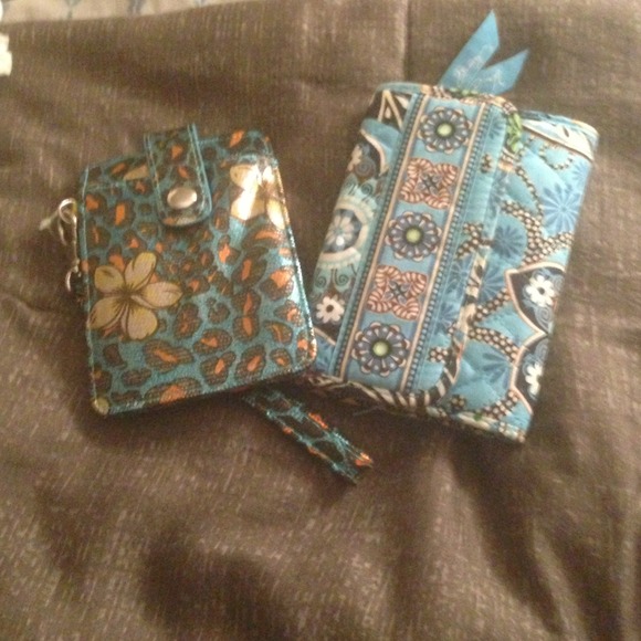 Vera Bradley wallet + flower clutch!