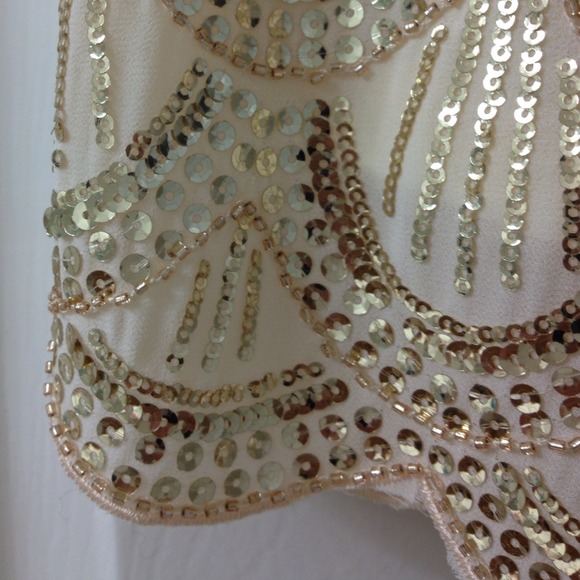 *🎉HOST PICK🎉 Creme Sequined Skirt - Picture 3 of 3