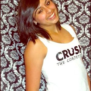 Crush the competition cropped tank