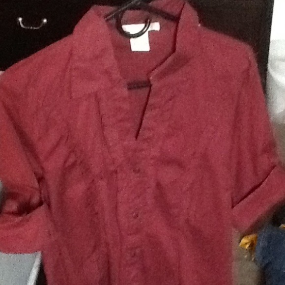 Long Maroon Blouse