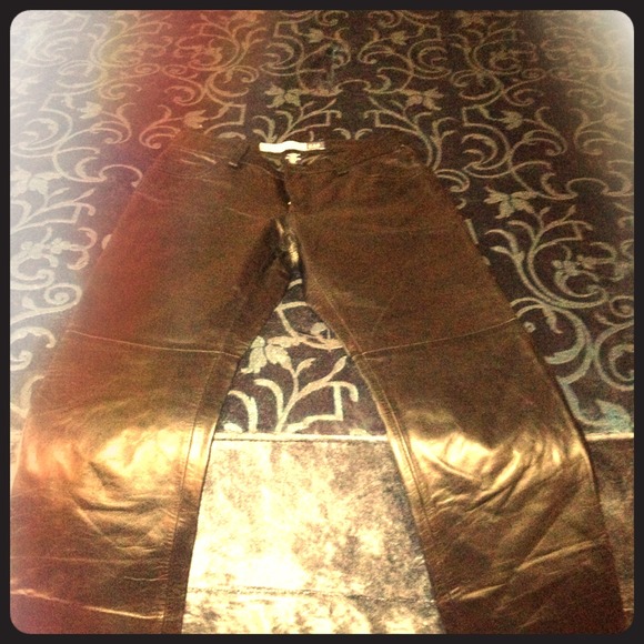 100% Genuine Leather Pants (Black)
