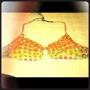 Hippie colorful bathing suit top