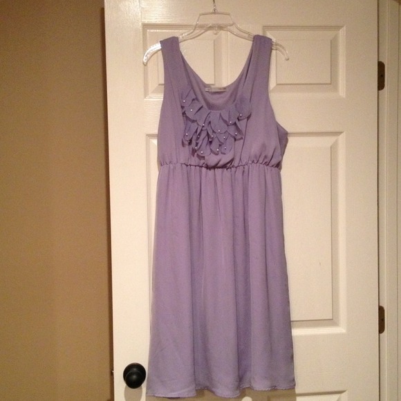 Bundle Lilac dress with pearl accents and bow  top