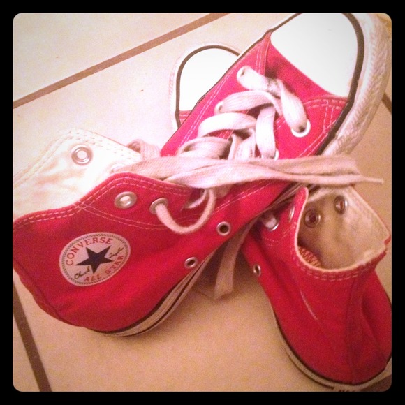 Converse red chucks sneakers Sz 6 / 36.5