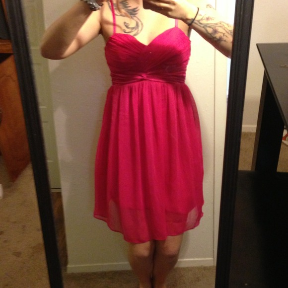 Hot pink dress