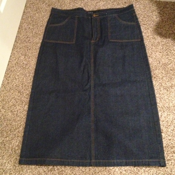❗Reduced Dark long denim skirt
