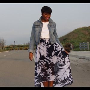 ***SOLD***Blue floral skirt.