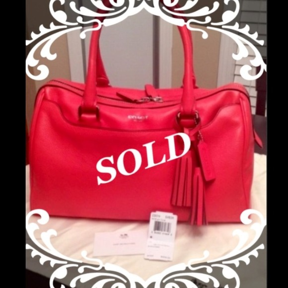 🎯SOLD🎯Coach Legacy Haley Satchel Bright Coral