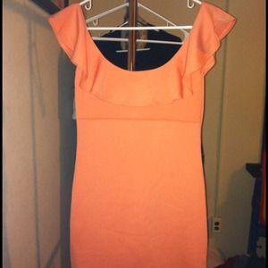 Peach Ruffle Dress