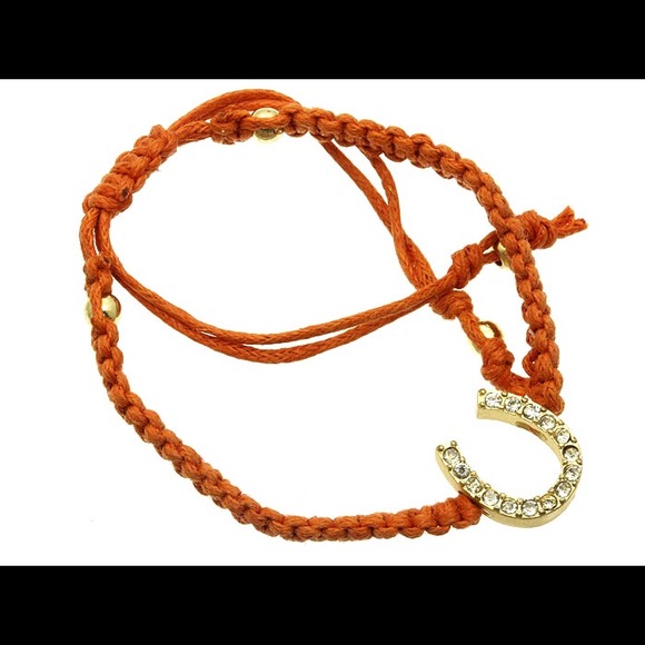 Orange horseshoe bracelet