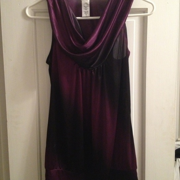Deep Purple and Black silky top