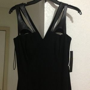 Cynthia Steffe body con dress with leather straps