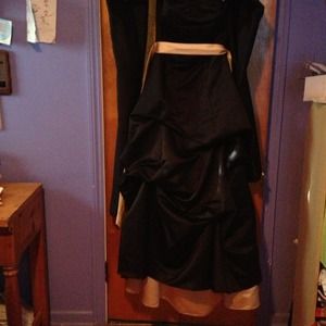 Gorgeous black and gold prom ball gown!