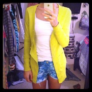 Bright Yellow Victorias Secret Cardigan