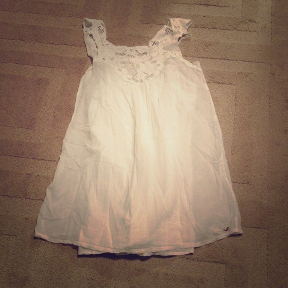 Held for shelbylea802 Hollister white summer dress