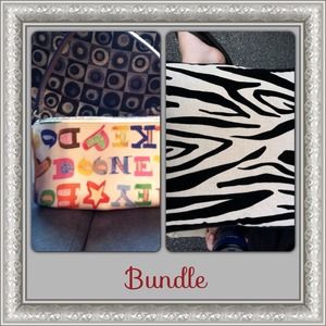 Bundle D & B purse and two zebra pillows