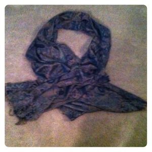 Teal paisley scarf
