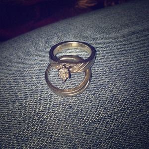 Sterling silver band with new marquis setting