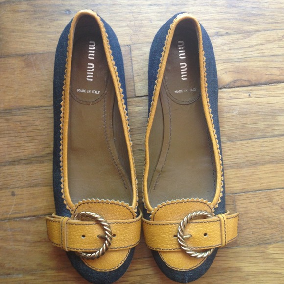 SOLD! Miu Miu Buckle Flats