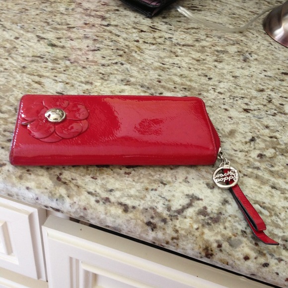 Authentic Coach Red Poppy Wallet