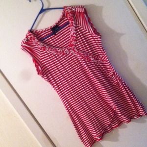 SOLD! in bundle! Red/white striped Nautical Top