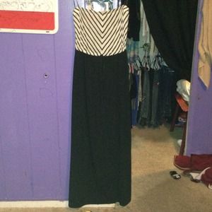 Chevron print maxi dress