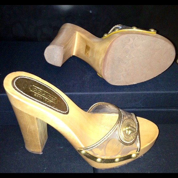 Coach Transparent Monogram Sandals - Picture 1 of 2