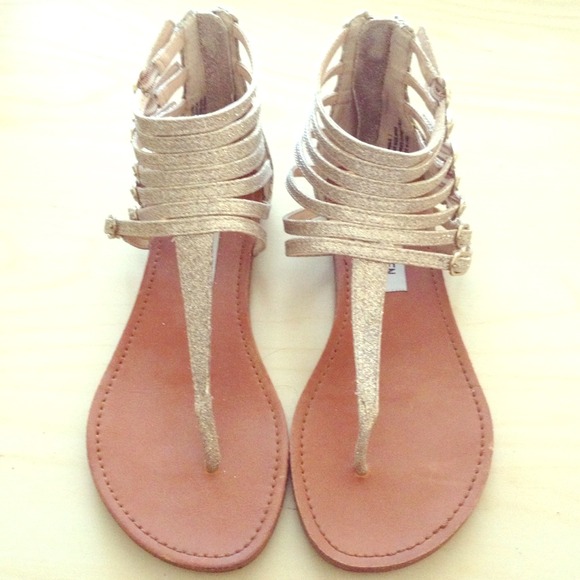Steve Madden gold glitter gladiator sandal