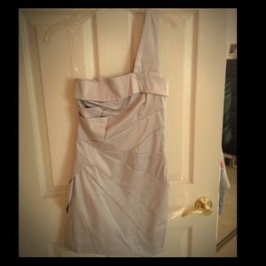 SOLD!!!Forever 21 one shoulder gry/silver dress