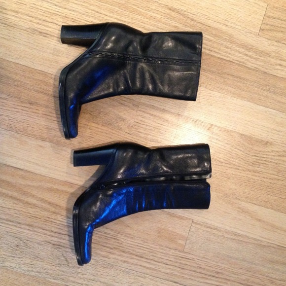 Upper leather classic black, low high, size 5 1/2