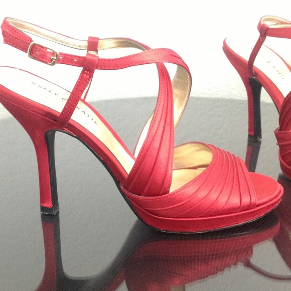 Red Satin Shoes - Picture 2 of 3