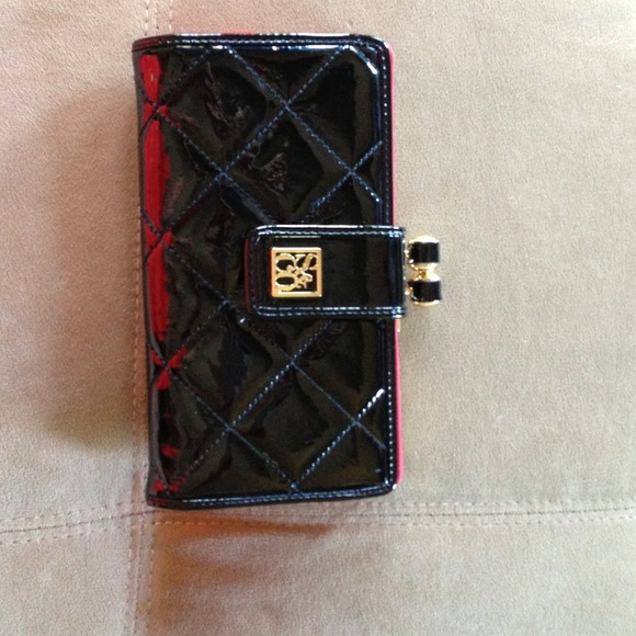 Macy's In Style black patent leather wallet.