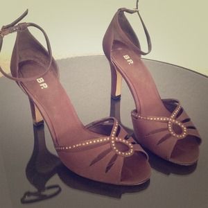 Chocolate Brown Satin Shoes