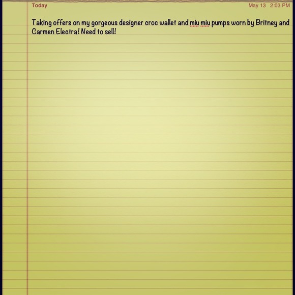 Taking offers now!