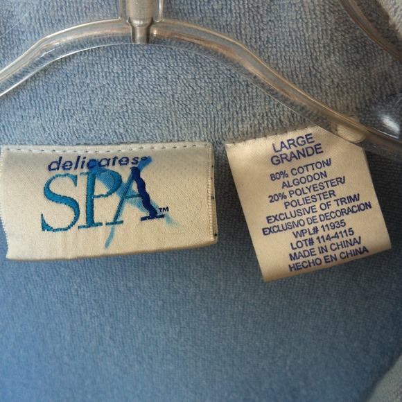 SOLD*****SPA terry top baby blue large - Picture 2 of 4
