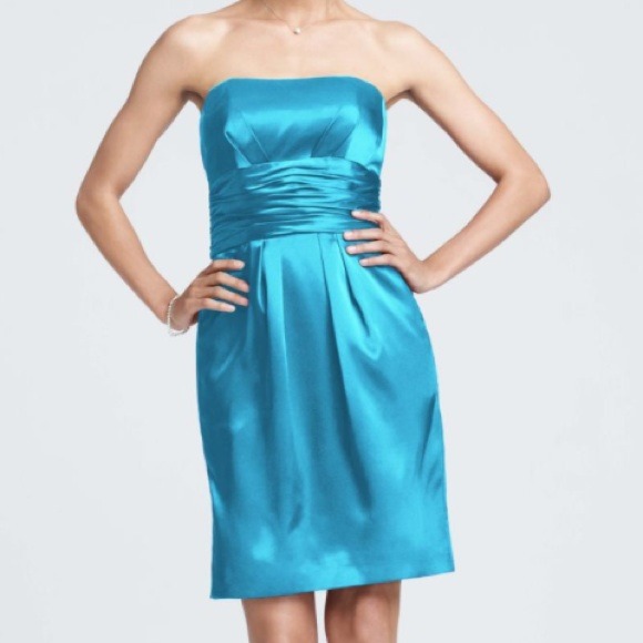 Horizon blue strapless dress - Picture 1 of 2