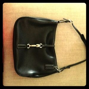 Coach brand new black leather shoulder bag
