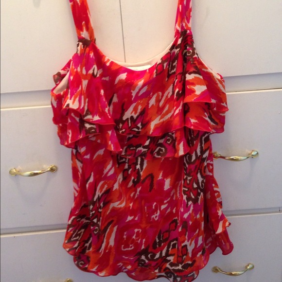 Sold! $ CJ Banks plus size 1X chiffon top!!