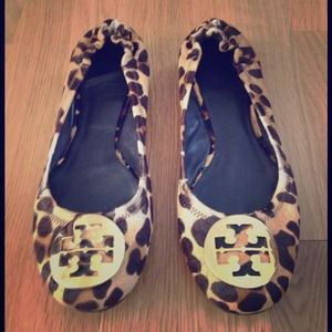Tory Burch Leopard Print Reva Ballet Flats