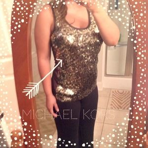 Bundle Michael kors Dark green sequins top