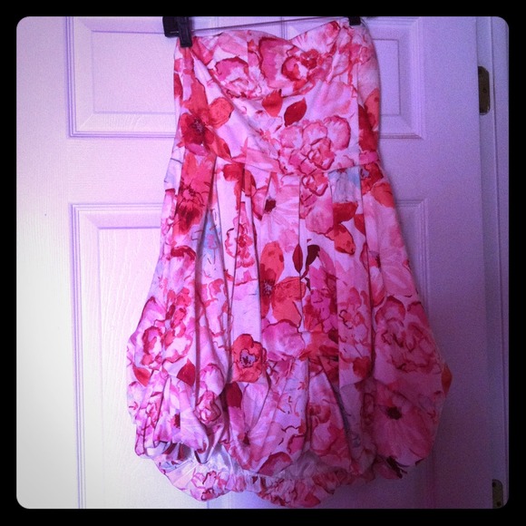 Floral Print Charlotte Russe Strapless dress
