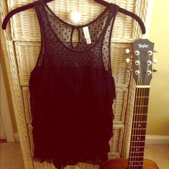 Funky Flowy Four-tiered mesh tank!