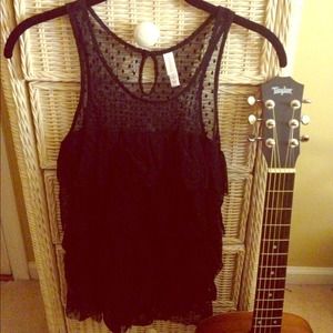 Funky Flowy Four-tiered mesh tank!