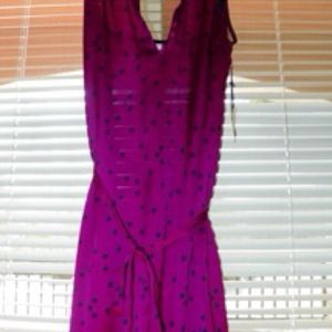 Vintage Style purple poc-a-dot dress