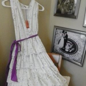 Vintage Hi-waist tier dress