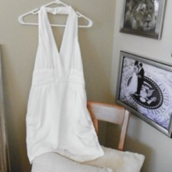 White halter dress with pockets