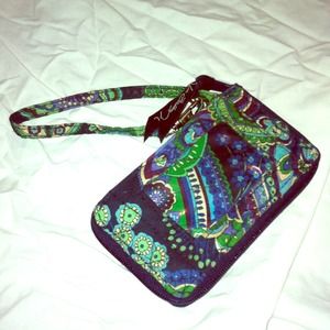 Paisley Vera Bradley Zip Around Wristlet/Wallet